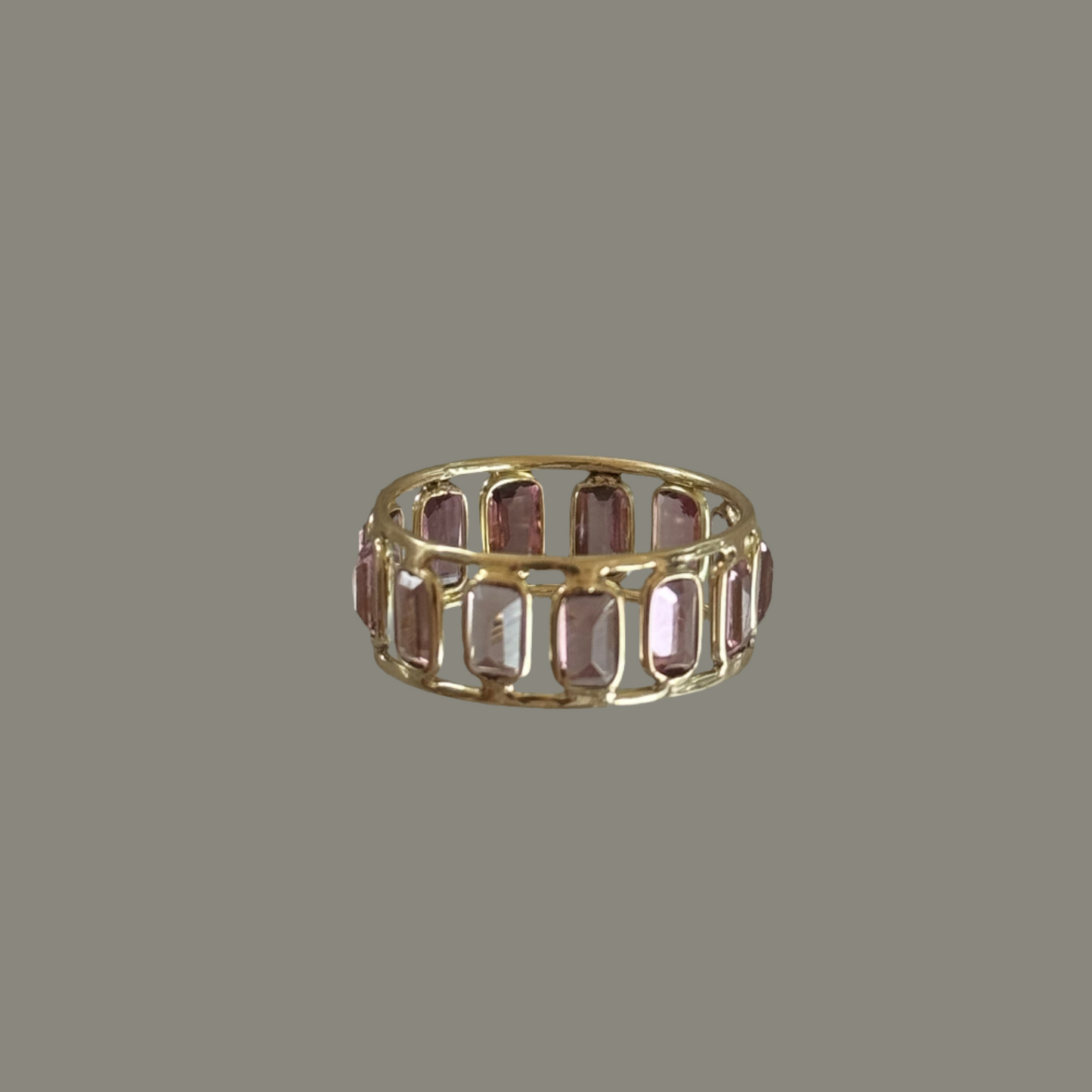 Pink Tourmaline Eternity Band