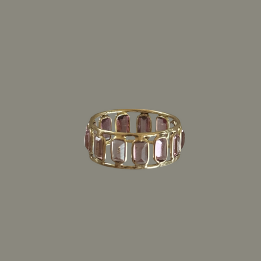 Pink Tourmaline Eternity Band