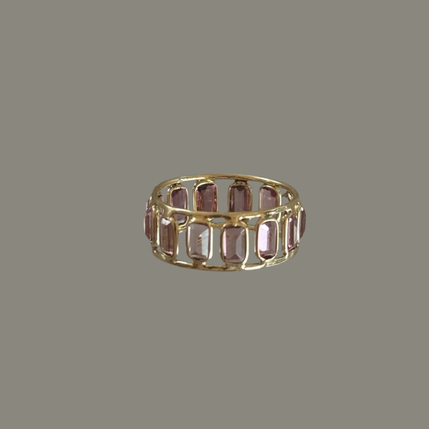 Pink Tourmaline Eternity Band