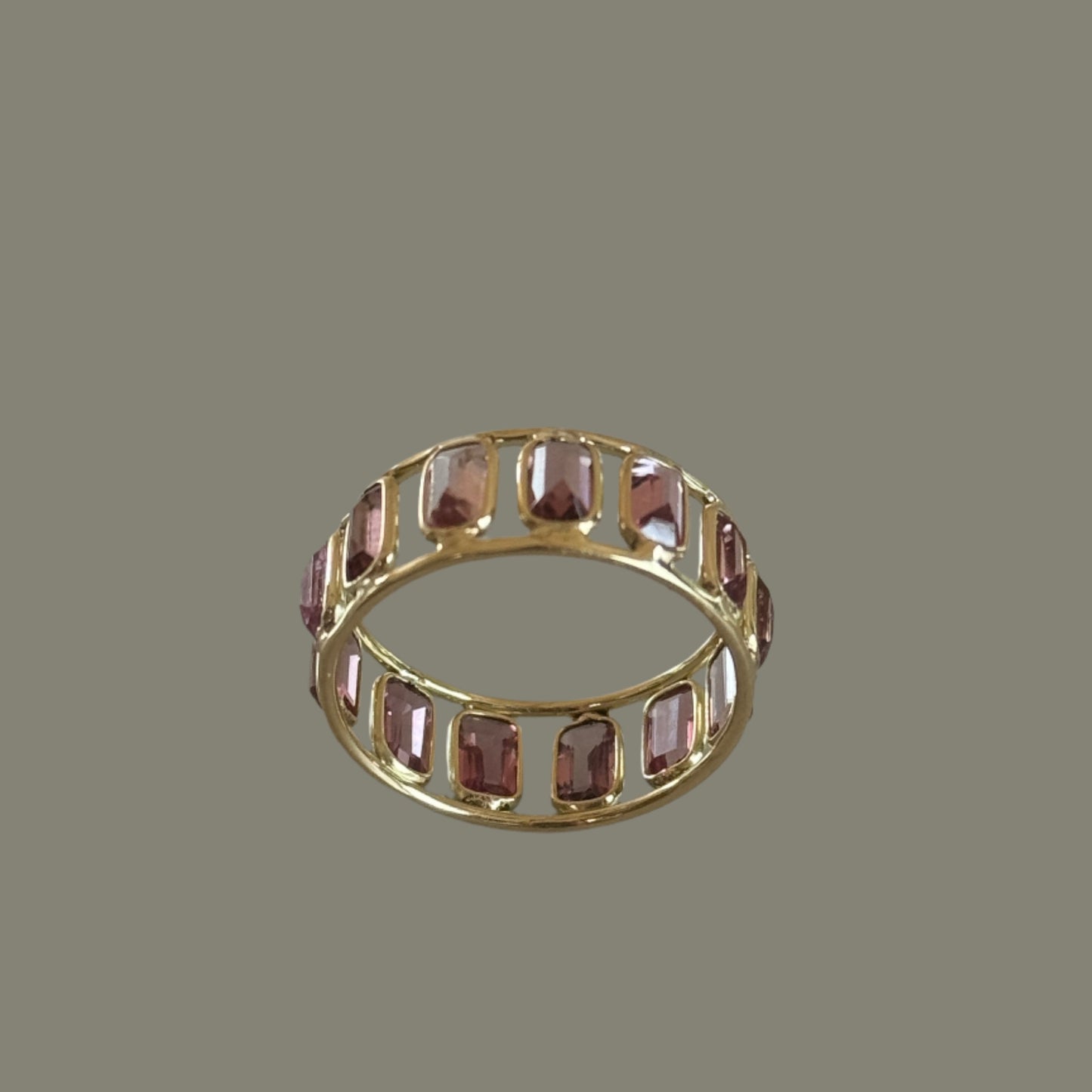 Pink Tourmaline Eternity Band