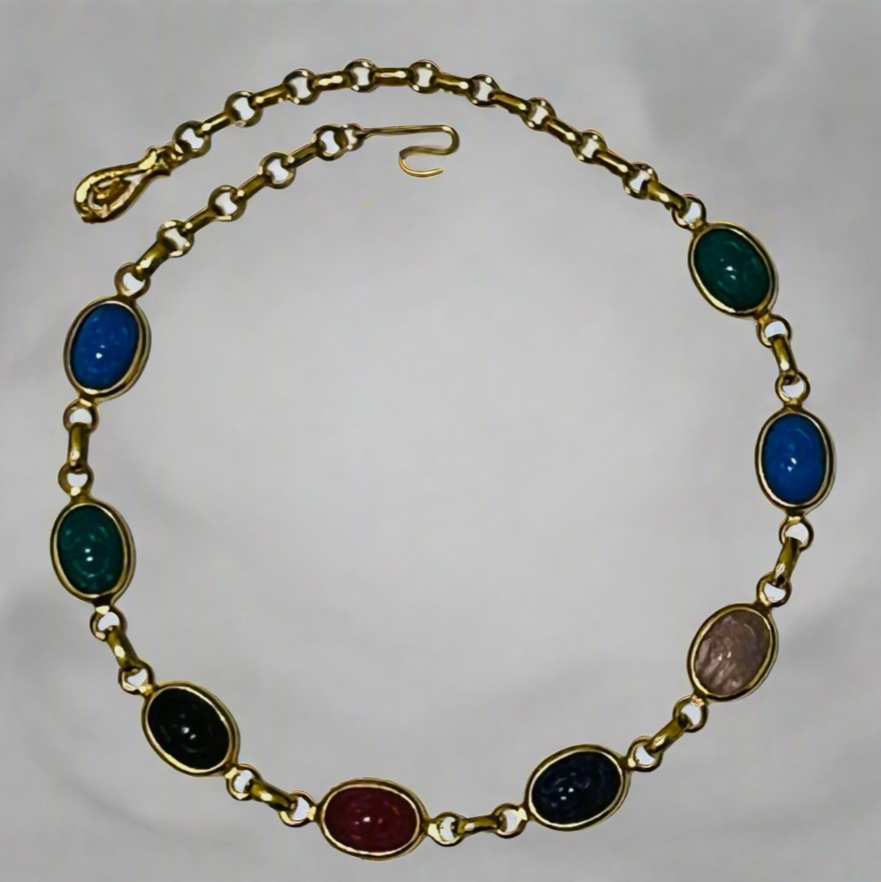 VINTAGE Scarab Choker